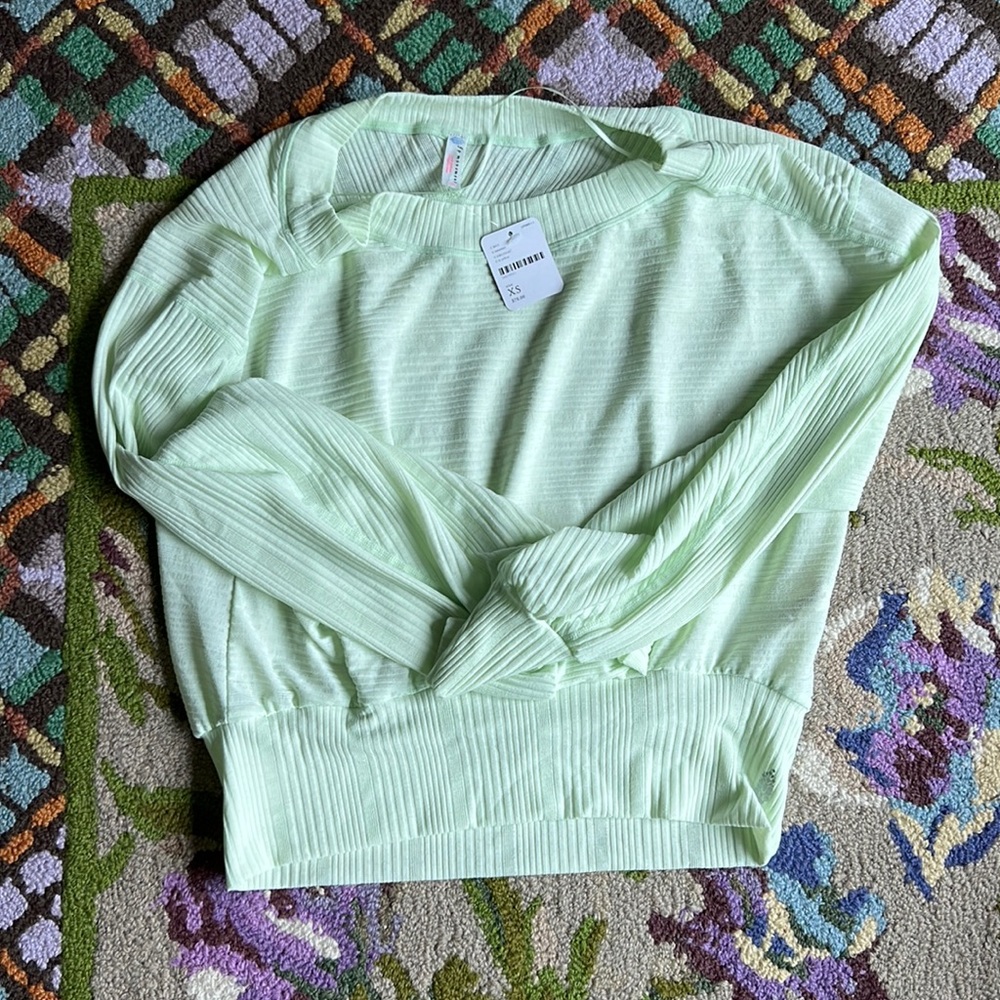 Free People Movement Lime Green Top